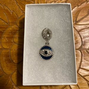 Judith Ripka Sterling charm with lucky symbol and CZs